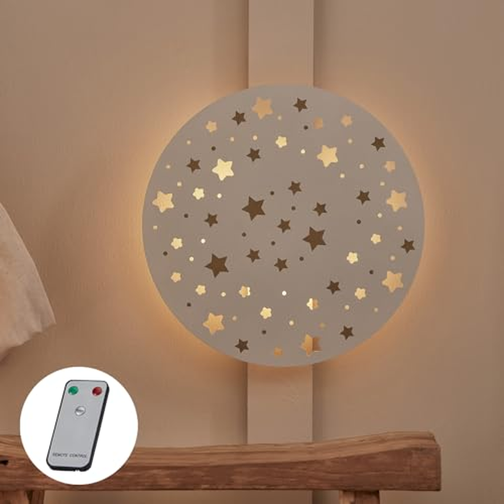 Lights4fun 30cm LED noční obloha noční světlo s dálkovým ovládáním noční světlo dobíjecí dětský pokoj dekorativní nástěnná lampa